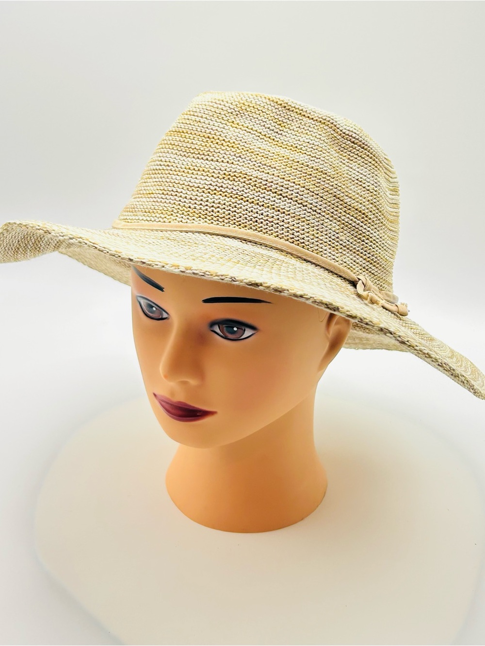 Women's Beige Wallaroo PolyStraw Fedora Hat